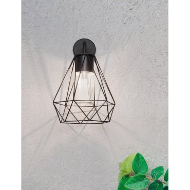 Nova Luce Isidora - buiten wandverlichting - 25 x 27 x 40 cm - IP54 - zwart