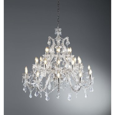 Searchlight Marie Therese - luster - Ø 98 x 150 cm - chroom