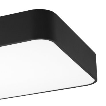 Nova Luce Ragu - plafondverlichting - 46 x 46 x 10 cm - zwart
