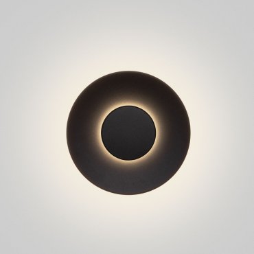 Nova Luce Cico - buiten wandverlichting - Ø 24 x 4,8 cm - 12W LED incl. - IP65 - zandzwart