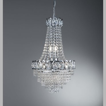 Searchlight Louis Philipe - luster - Ø 38 x 128 cm - chroom