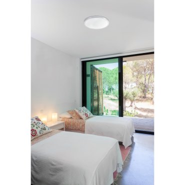 Faro Ami - plafondverlichting - Ø 28,5 x 4,2 cm - 15W LED incl. - aluminium