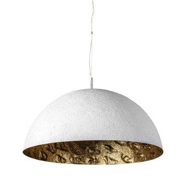 Faro Magma - hanglamp - Ø 70 x 32,5 cm - wit en goud
