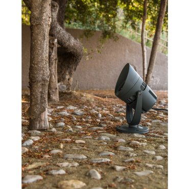 Nova Luce North – grondspot - 20 cm - 18W LED incl. - IP65 - donkergrijs