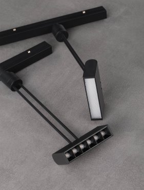 Nova Luce Planet 24V - lichtpunt magnetisch railsysteem - 30° - 10,4 x 2,2 x 31,2 cm - 6W LED incl. - zandzwart