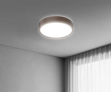 Century Italia Blanca Luxe - plafondlamp - Ø 30 x 7 cm - 17W LED incl. - koffie