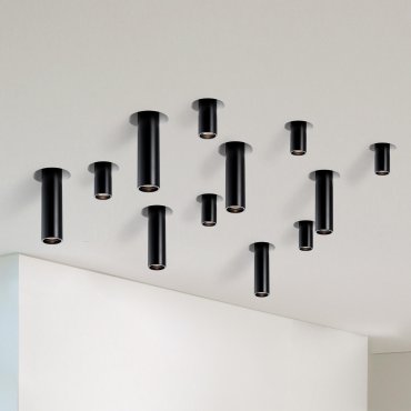 Nova Luce Giacomo - inbouwspot - 155 x 155 mm, 158 x 158 mm inbouwmaat - zwart