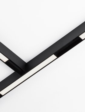 Nova Luce Buxton L - armatuur voor magnetisch railsysteem - 40,7 x 3,4 x 11,6 cm - 22W dimbare LED incl. - kantelbaar - zandzwart