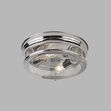Searchlight Edinburgh - plafondverlichting - Ø 35 x 14,5 cm - IP44 - chroom