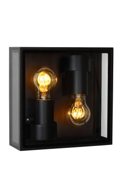 Lucide Dukan - plafond/wandverlichting - 22 x 8,7 x 22 cm - IP65 - zwart