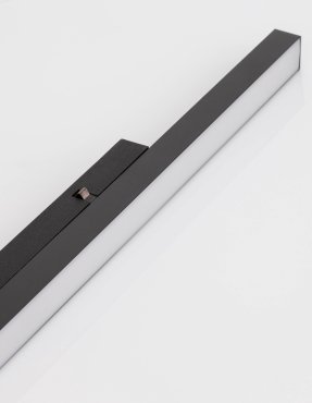 Nova Luce Planet 48V - armatuur voor magnetisch profielsysteem - 50 x 3 cm - 13W dimbare LED incl. - zandzwart