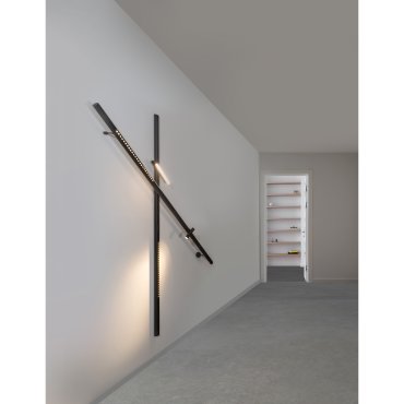 Nova Luce Planet 48V - armatuur voor magnetisch profielsysteem - anti glare - 50 x 3 cm - 13W dimbare LED incl. - zandzwart