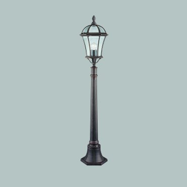 Searchlight Capri - lantaarnpalen - Ø 26 x 130 cm - IP23 - rustiek bruin