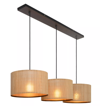 Lucide Magius - hanglamp - 113 x 32 x 150 cm - lichtbruin