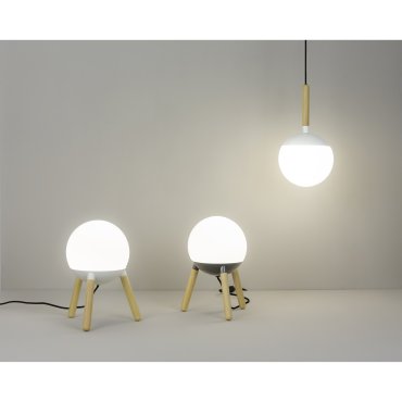 Faro Mine - hanglamp - Ø 18,5 x 35 cm - mat wit - glas