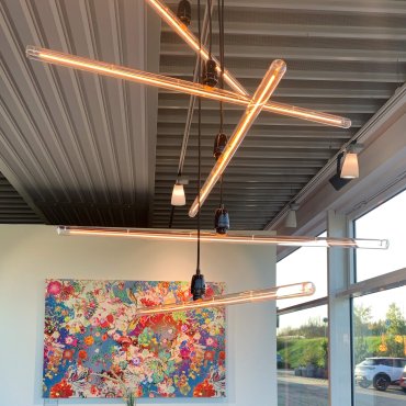 Segula LED lamp - Design Line - Ø 3 x 100 cm - S14d - 6W dimbaar - 2200K - transparant