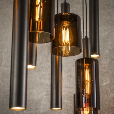 Vico Sepiora - hanglamp - 116 x 22 x 150 cm - sienna bruin