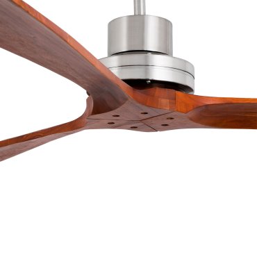 Faro Lantau S - plafondventilator - Ø 107 cm - mat nikkel en walnoot
