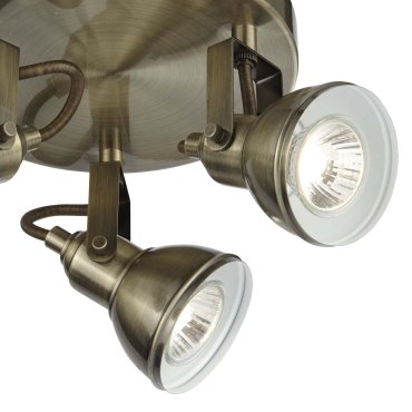 Searchlight Focus - opbouwspot 3L - Ø 30 x 16,5 cm - antiek messing