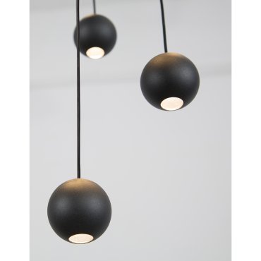 Nova Luce Nocci - hanglamp - Ø 40,5 x 150 cm - 10 x 4,5W LED incl. - zwart
