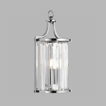 Searchlight Victoria - wandverlichting - 8 x 35 cm - chroom en transparant