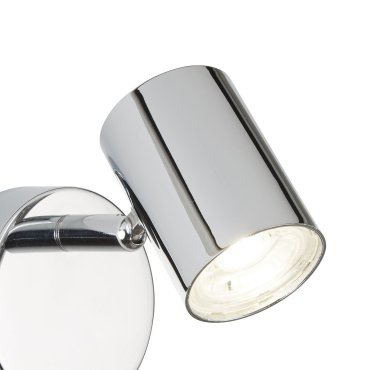 Searchlight Rollo - wandspot met schakelaar - 9 x 8,5 cm - 4W dimbare LED incl. - chroom