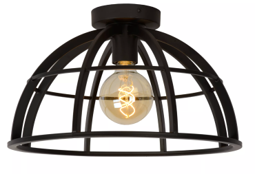 Lucide Dikra - Plafondverlichting - Ø 40  x 24 cm - zwart