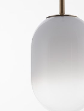 Nova Luce Chrysi - hanglamp - Ø 12 x 120 cm - messing goud en wit
