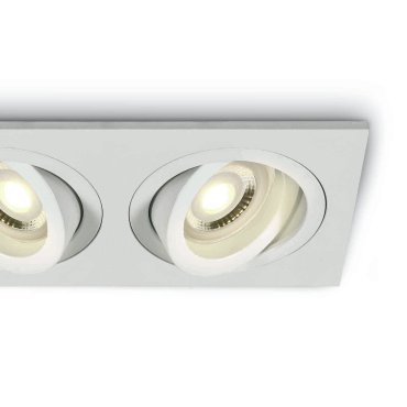 ONE Light Dual Ring GU10 Range - inbouwspot - 176 x 94 mm, 162 x 82 mm inbouwmaat - wit