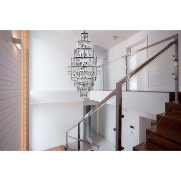 Searchlight Empire - luster - Ø 60 x 180 cm - chroom