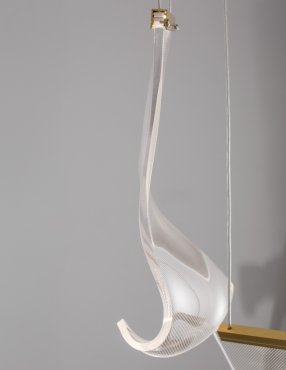 Nova Luce Siderno - hanglamp - Ø 28 x 150 cm - 16W LED incl. - goud
