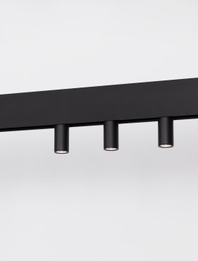 Nova Luce Buxton L - magnetisch railsysteem armatuur - Ø 3 x 10,6 - 5W LED incl. - zwart