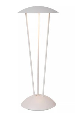 Lucide Renee - oplaadbare tafellamp - Ø 12,3 x 31 cm - 2,2W dim to warm LED incl. - IP54 - wit