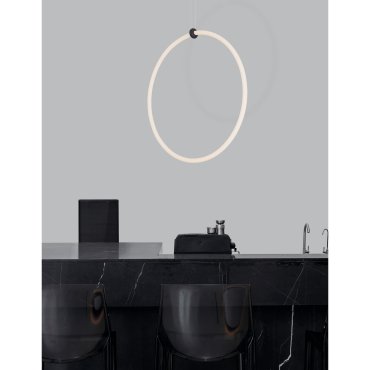 Nova Luce Girdino - hanglamp - 59,5 x 21 x 120 cm - 30W dimbare LED incl. - zand zwart