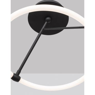 Nova Luce Janus - hanglamp - Ø 38 x 37 cm - 21W LED incl. - zand zwart