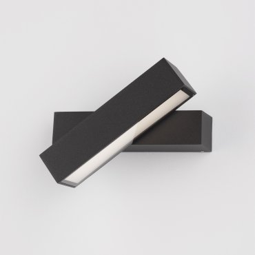 Nova Luce Ziri - buiten wandverlichting - 18 x 4 x 11,6 cm - 10W LED incl. - IP65 - donker antraciet