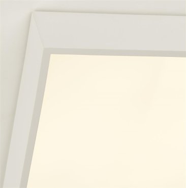Searchlight Zeus - plafondlamp - 30 x 30 x 6 cm - 16W LED incl. - IP44 - wit en opaal