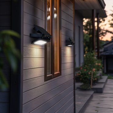 Century Italia Zonne-B - verstraler op zonne-energie met bewegingsensor - 19,4 x 9,7 x 4,4 cm - 12W LED incl. - instelbare lichtkleur - IP65 - zwart