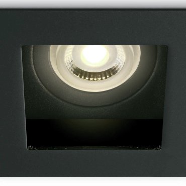 ONE Light Dark Light Square - inbouwspot - 96 x 96 mm, 80 x 80 mm inbouwmaat - zwart