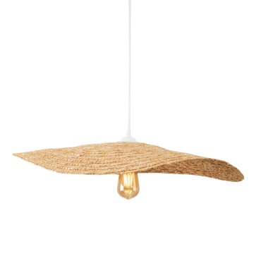Maxlight Nap - hanglamp - Ø 60 x 155 cm - lichtbruin en wit