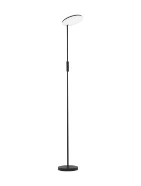 Nova Luce Notos - vloerlamp - 27 x 205 cm - 30W dimbare LED incl. - zandzwart