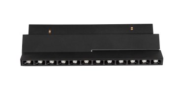 Nova Luce Ultra Slim - rail armatuur - 19,5 x 8,1 cm - 12W LED incl. - kantelbaar - warm witte lichtkleur - zwart