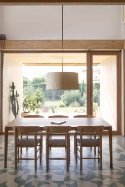 Faro Samba S 700 - hanglamp - Ø 70 x 35 cm - mat zwart en beige