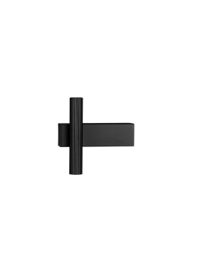 Nova Luce Paron - wandlamp - 5,5 x 15 x 15 cm - 6W LED incl. - zandzwart