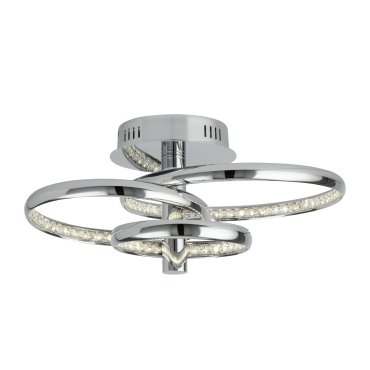 Searchlight Rings - plafondverlichting - 48 x 34 x 22 cm - 28W LED incl. - chroom