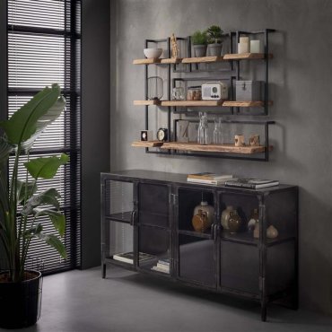 Vico Edge - wandschap - 40 x 25 x 30 cm - acaciahout