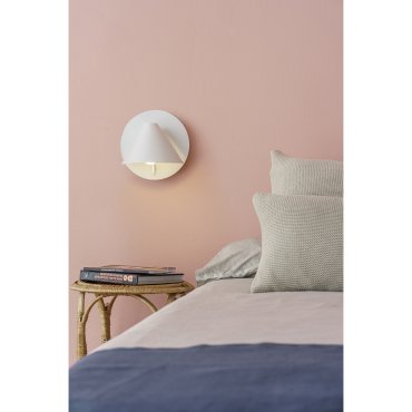 Faro Noon - wandverlichting met schakelaar - Ø 21,1 x 16 cm - mat wit