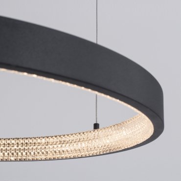 Nova Luce Preston - hanglamp - Ø 60 x 120 cm - 37W dimbare LED incl. - zand zwart