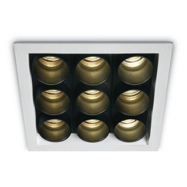 ONE Light Dark Light Tubes - inbouwspot - 107 x 107 mm, 96 x 96 mm inbouwmaat - 22W LED incl. - wit