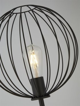 Searchlight Rondo - vloerlamp - Ø 30 x 161 cm - zwart